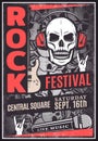 Vintage Rock Music Festival Advertising Poster Royalty Free Stock Photo