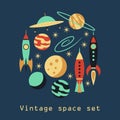 Vintage rocket space set