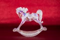 Vintage rocking horse christmas decoration cutout Royalty Free Stock Photo