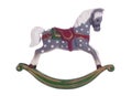 Vintage rocking horse christmas decoration Royalty Free Stock Photo