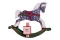 Vintage rocking horse toy christmas decoration Royalty Free Stock Photo