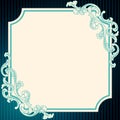 Vintage rococo frame in blue