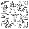 Vintage Rodeo Elements Set