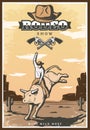 Vintage Rodeo Show Poster