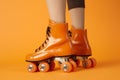 Vintage roller skates fashion. Generate Ai Royalty Free Stock Photo