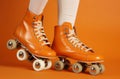 Vintage roller skates. Generate Ai Royalty Free Stock Photo