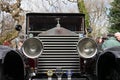 Vintage 1928 Rolls Royce 20HP classic automobile / car front grill and headlights.