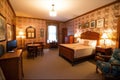 vintage room with classic furniture and modern conveniences, such as a flatscreen tv