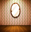 Vintage room with mirror Royalty Free Stock Photo