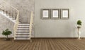 Vintage room with vintage staircase Royalty Free Stock Photo