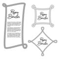 Vintage Rope Border Frame in Vector Royalty Free Stock Photo