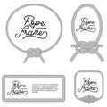 Vintage Rope Border Frame in Vector Royalty Free Stock Photo