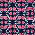 Vintage Roses Background. Floral Seamless Pattern. Roses Pattern For Textile Design. Red Flowers Pattern.