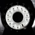 Vintage rotary dial phone in close up view Royalty Free Stock Photo