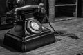 Vintage rotary dial phone from the World War times Royalty Free Stock Photo