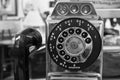 Vintage Rotary Pay Phone - Old Pay Telephone Royalty Free Stock Photo