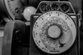 Vintage Rotary Pay Phone - Old Pay Telephone with Coin Slots III Royalty Free Stock Photo