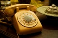 Vintage rotary phone close up view Royalty Free Stock Photo