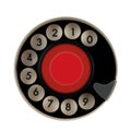 Vintage rotary telephone analogue dial Royalty Free Stock Photo