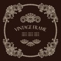 Vintage round frame Royalty Free Stock Photo