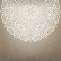 Vintage round lace pattern.