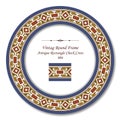 Vintage Round retro frame - Antique Rectangle Check Cross