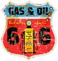 Vintage route 66 gas sign