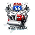 Vintage Route 66 logo. Royalty Free Stock Photo