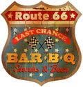 Vintage route 66 restaurant sign