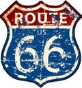 Vintage route 66 road sign, vector