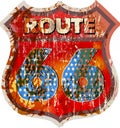Vintage route 66 sign,