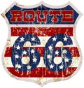 Vintage route 66 sign Royalty Free Stock Photo