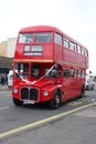 Vintage Routemaster double deck bus at Morecambe