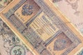 Vintage royal money Russia, background