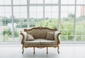 Vintage royal sofa with carved inserts