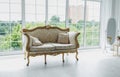 Vintage royal sofa in a room