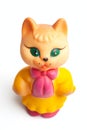 Vintage rubber lady cat toy