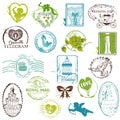 Vintage Rubber Stamp Collection Royalty Free Stock Photo