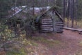 Vintage Ruined Historic Abandoned Forest Cabin Royalty Free Stock Photo