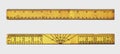 Vintage rulers Royalty Free Stock Photo