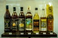 Vintage rum bottles Royalty Free Stock Photo