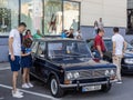 Vintage Russian car Moskvich, at the exhibition in Targu-Jiu, Romania Royalty Free Stock Photo