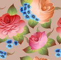 Vintage russian floral pattern vector