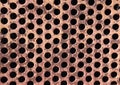 Vintage Rusted Perforated Metal Grate