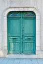 Vintage rustic doorway made in French architectural tradition from 19 century in France