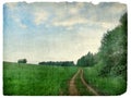 Vintage rustic landscape Royalty Free Stock Photo