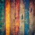 Vintage Rustic Wood Texture background, Colorful Wooden plank floor background Royalty Free Stock Photo