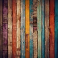 Vintage Rustic Wood Texture background, Colorful Wooden plank floor background Royalty Free Stock Photo
