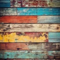 Vintage Rustic Wood Texture background, Colorful Wooden plank floor background Royalty Free Stock Photo