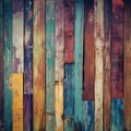 Vintage Rustic Wood Texture background, Colorful Wooden plank floor background Royalty Free Stock Photo